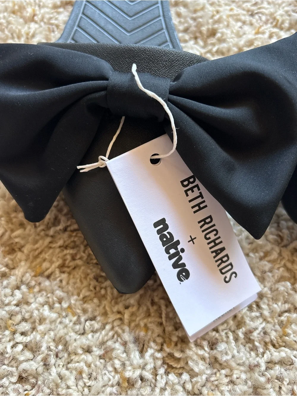 Beth Richards x Native Women's Black Audrey Bow Pointed Toe Flats 7 and 9 NWT